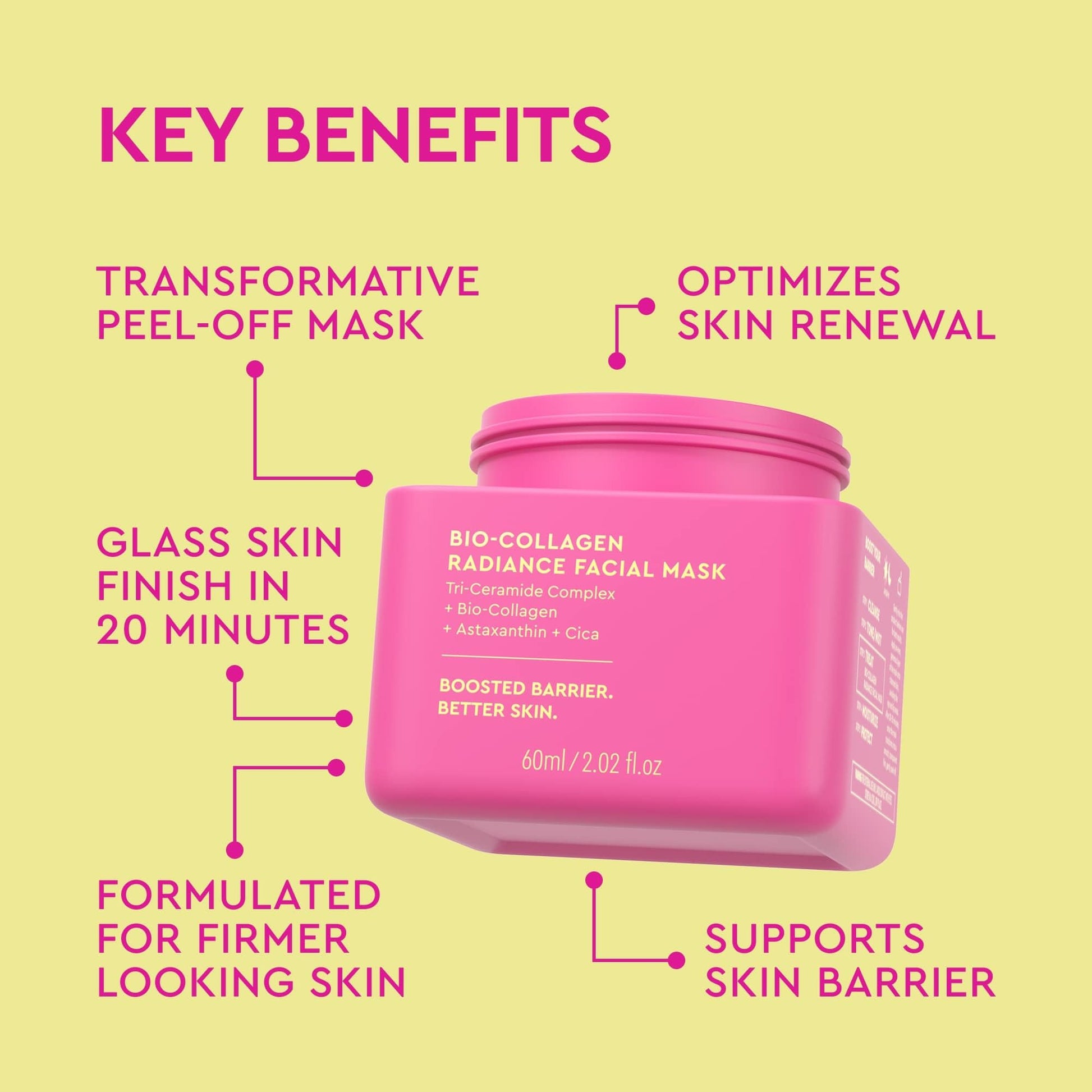 BYOMA Bio-Collagen Radiance Facial Mask - Transformative Liquid Sheet Mask for Glass Skin - Instant radiance, Visibly Improved Elasticity - Maple Wellness Supplements