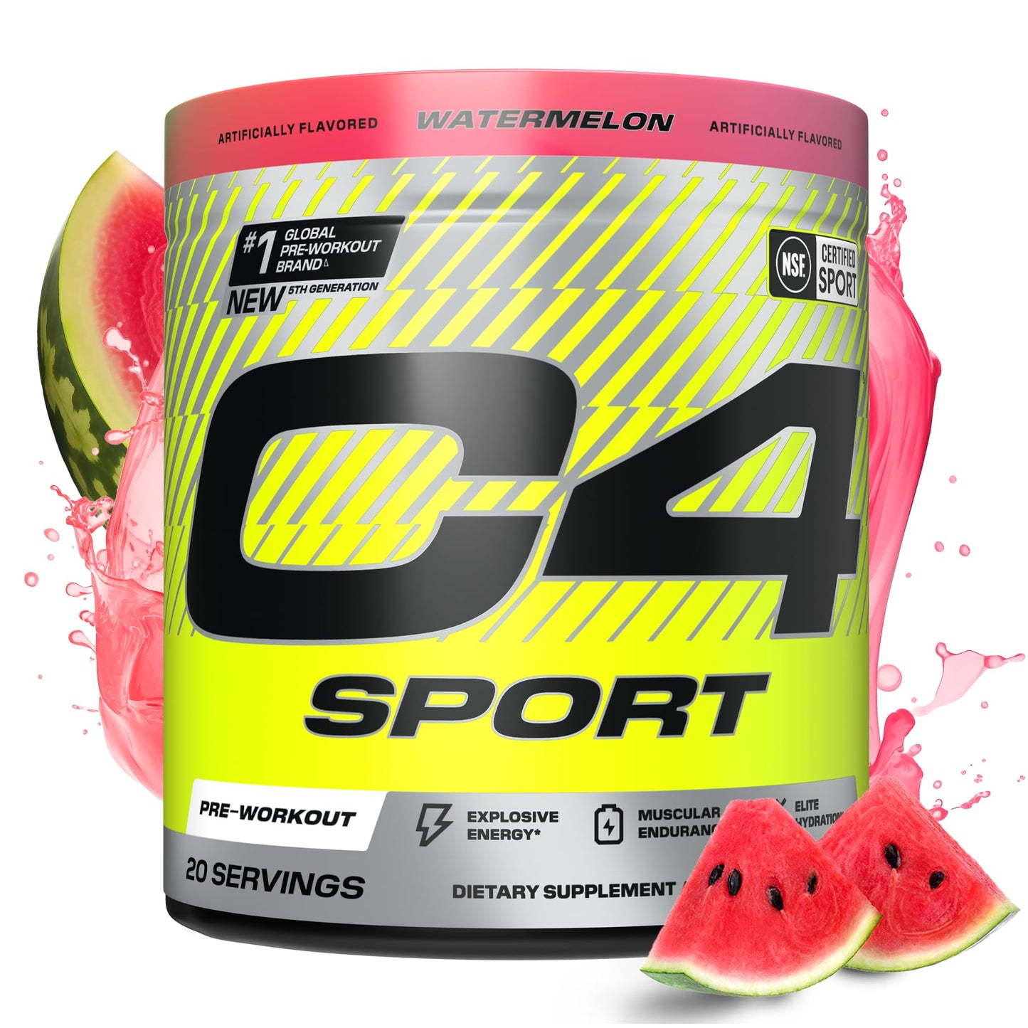 Cellucor C4 Sport Pre Workout Powder - NSF Certified for Sport - Elite Hydration - 200mg Caffeine + Creatine + Beta-Alanine - Maple Wellness Supplements