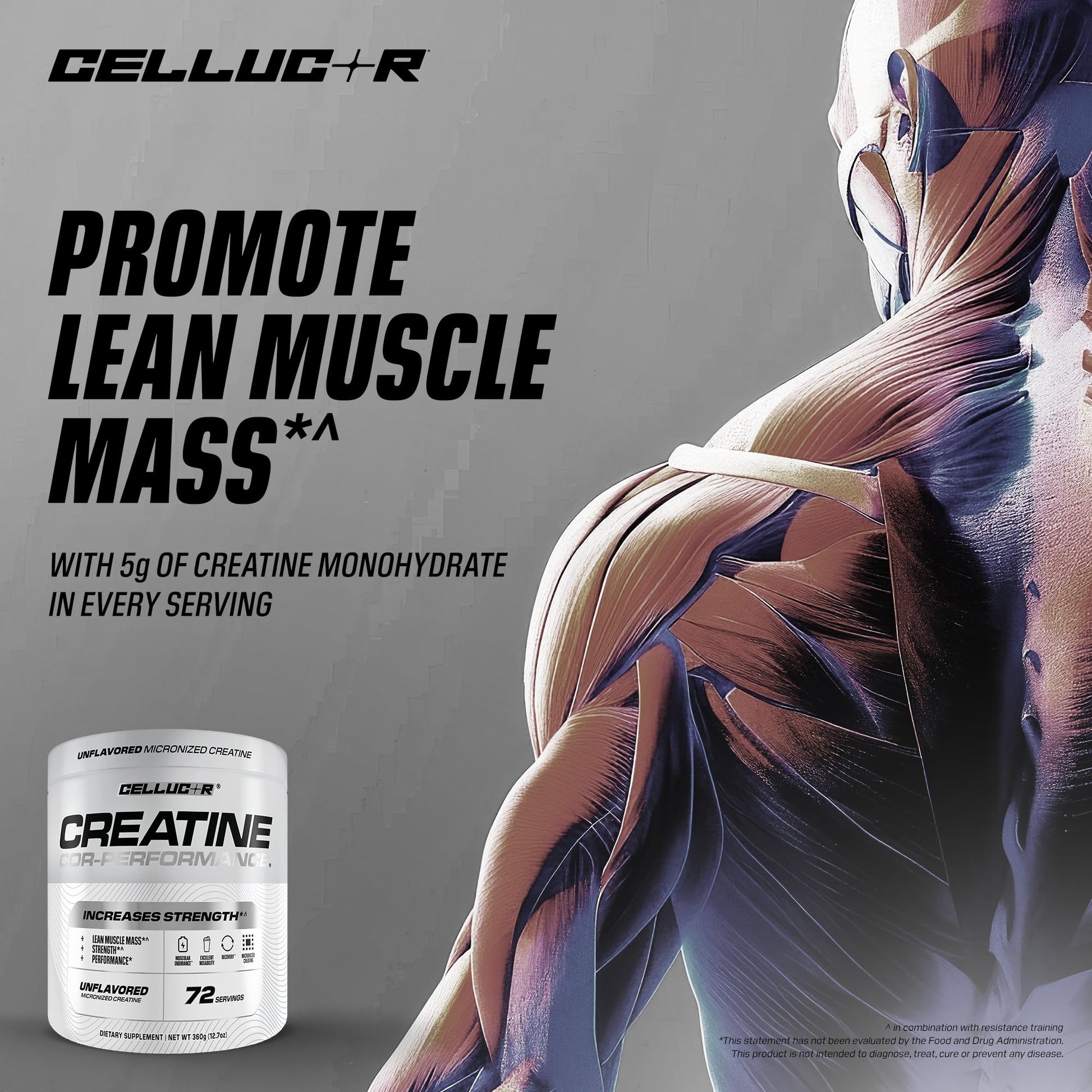 Cellucor Cor-Performance Creatine Monohydrate for Strength and Muscle Growth, 72 Servings - Maple Wellness Supplements