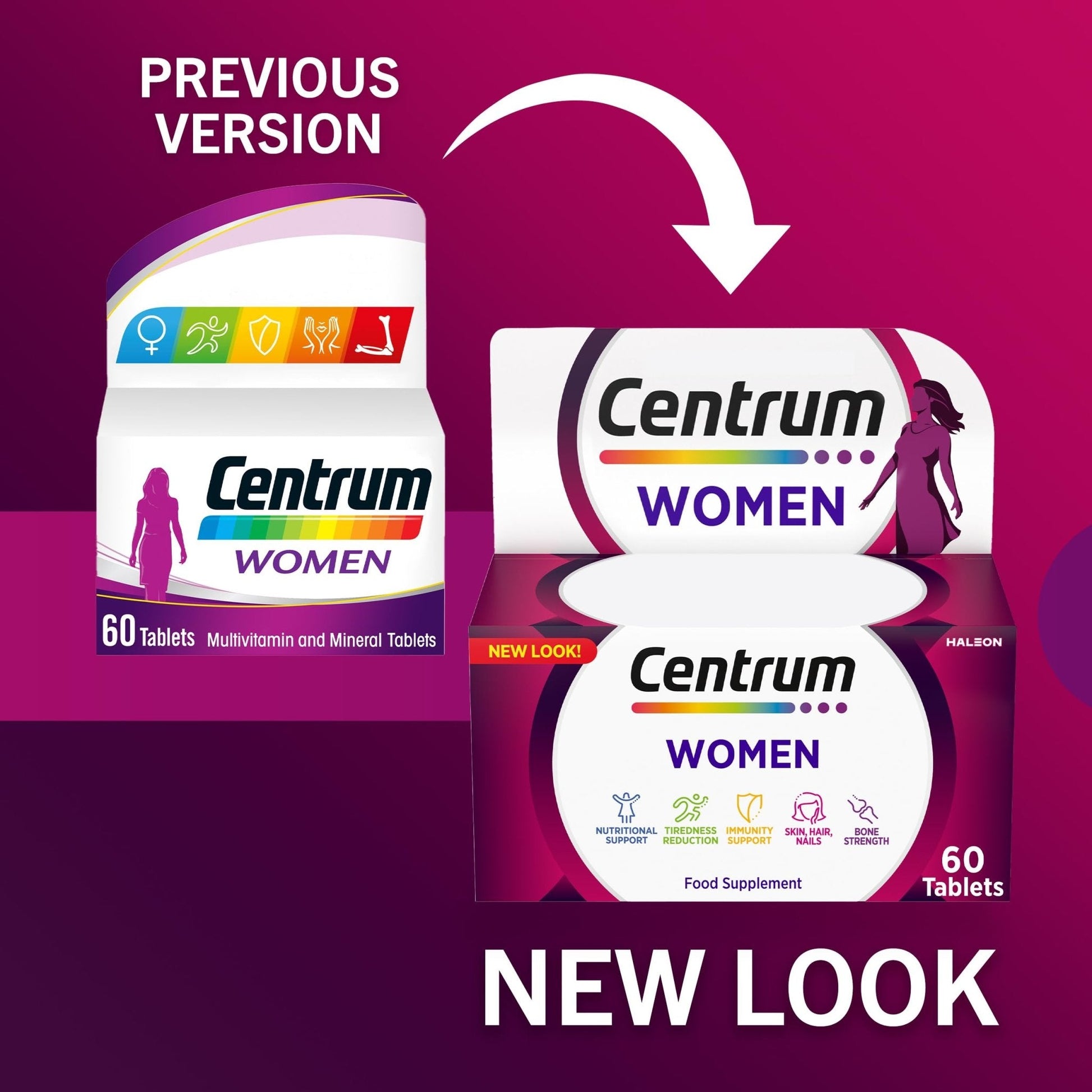 Centrum Women Tablets Multivitamin & Mineral Supplements, with 23 essential nutrients - Maple Wellness Supplements
