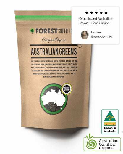 Certified Organic Australian Greens Whole Food Blend | 7 Incredible Whole Foods | No fillers or additives - Maple Wellness Supplements