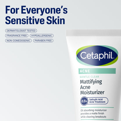 Cetaphil Face Moisturizer, Gentle Clear Mattifying Acne Moisturizer With 0.5% Salicylic Acid - Maple Wellness Supplements