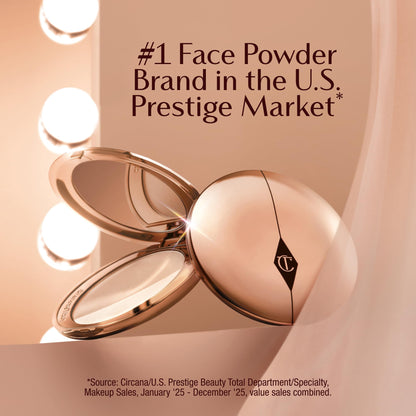 Charlotte Tilbury Airbrush Flawless Finish Setting Powder - Pore-Blurring Pressed Powder for Face Makeup to Minimize Shine with a Soft-Focus Finish - 1 Fair - Maple Wellness Supplements