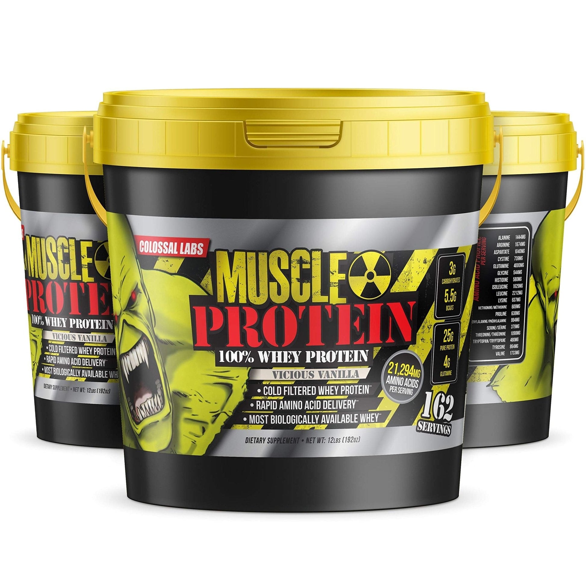 Colossal Labs Whey Protein Blend [12 Pounds/Pack of 1]–Vicious Vanilla, Cold Filtered - Maple Wellness Supplements