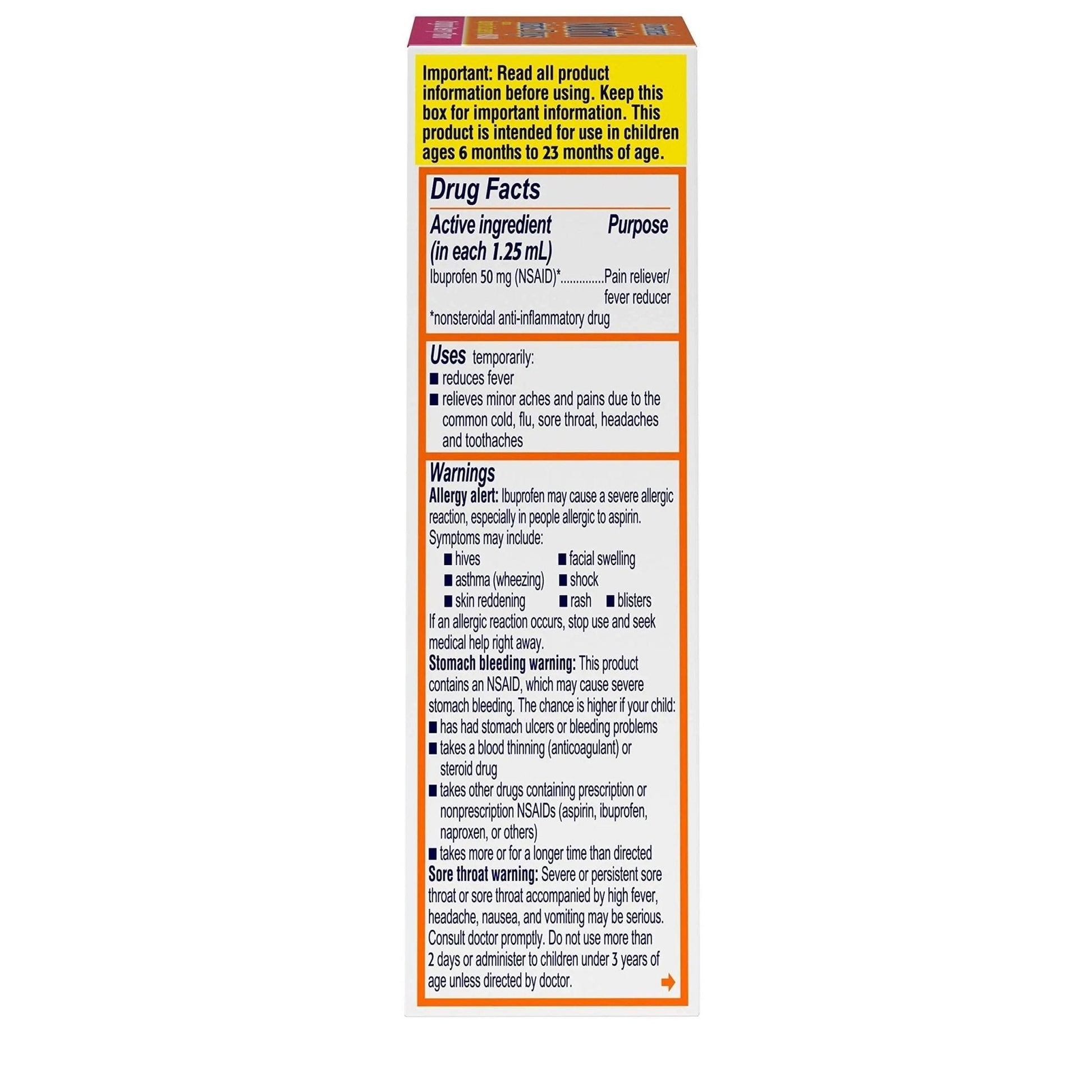 Concentrated Motrin Aspirin, 0.5 Fluid Ounce - Maple Wellness Supplements