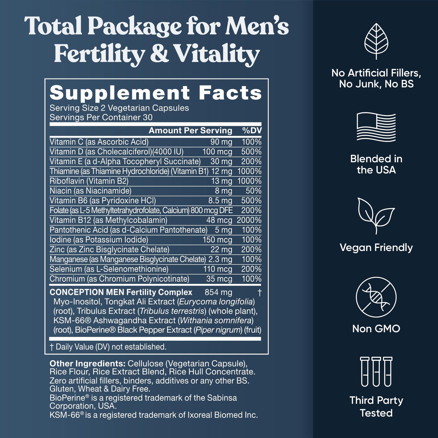 Conception for Him and Vital Liver Bundle - Male Fertility Booster & Prenatal Supplement + 9-in-1 Liver Support - Maple Wellness Supplements
