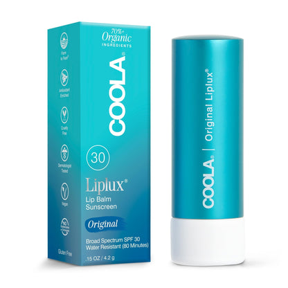 COOLA Organic Liplux Lip Balm and Sunscreen with SPF 30, Dermatologist Tested Lip Care for Daily Protection - Maple Wellness Supplements