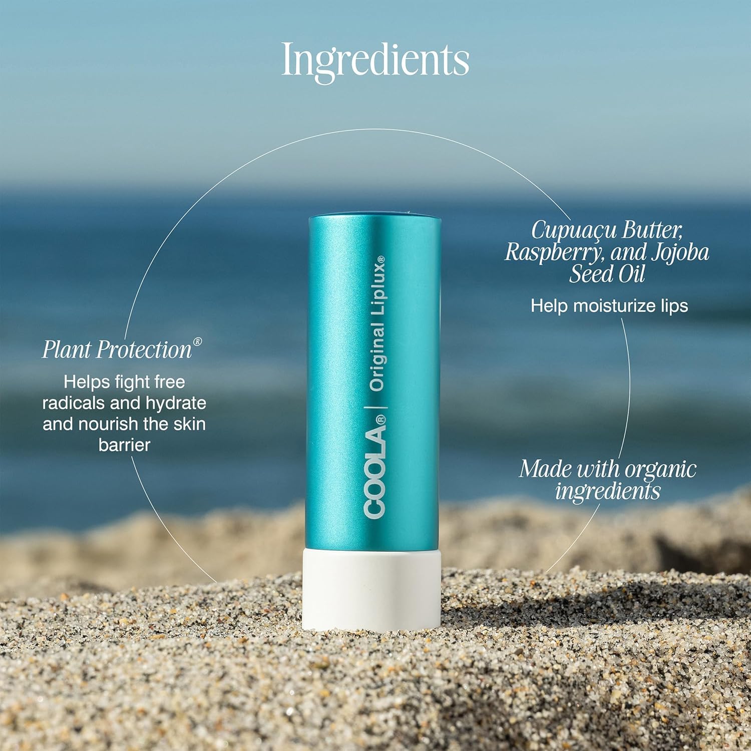COOLA Organic Liplux Lip Balm and Sunscreen with SPF 30, Dermatologist Tested Lip Care for Daily Protection - Maple Wellness Supplements