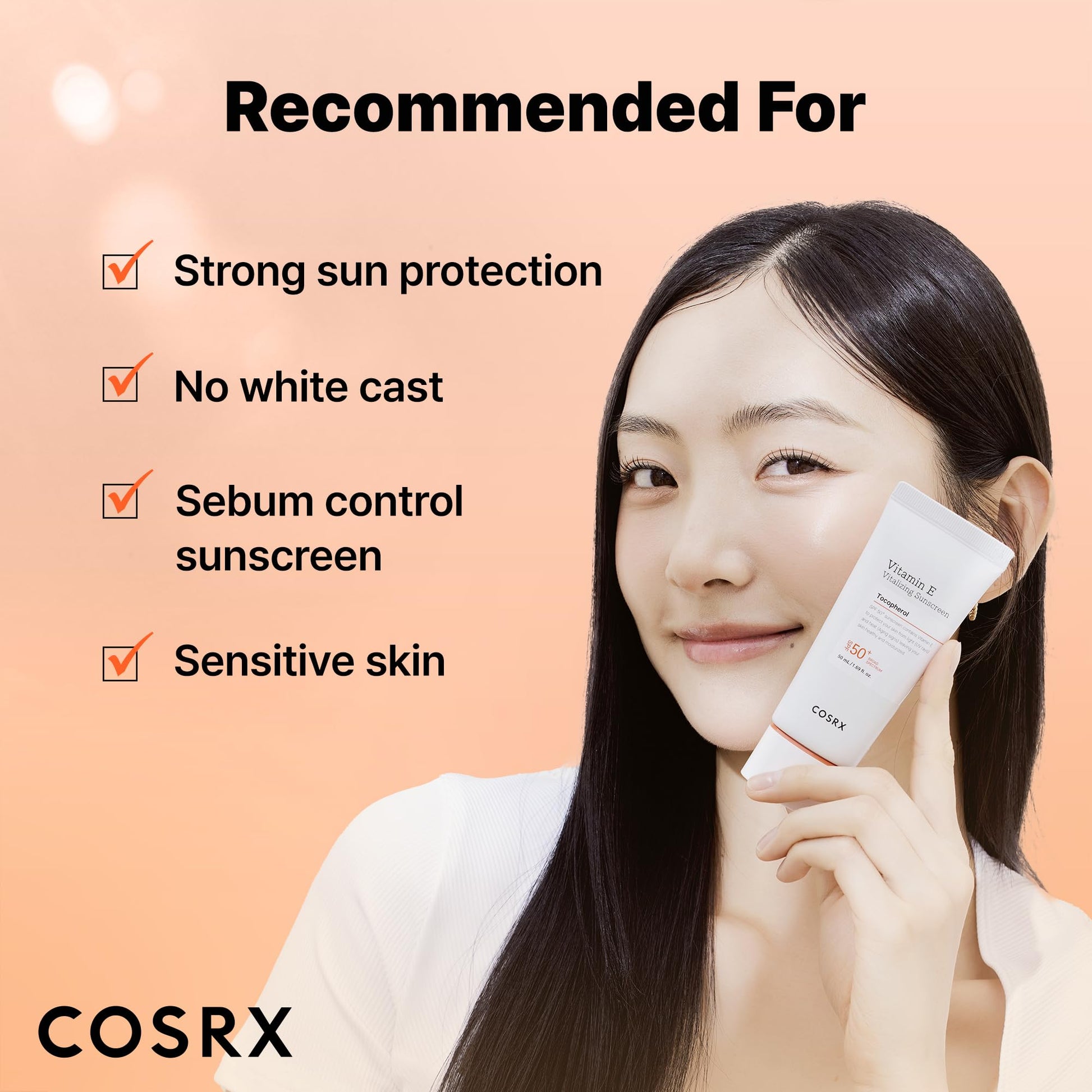 COSRX Vitamin E Vitalizing Sunscreen,SPF 50 Broad Spectrum Face Sunscreen, Lightweight - Maple Wellness Supplements