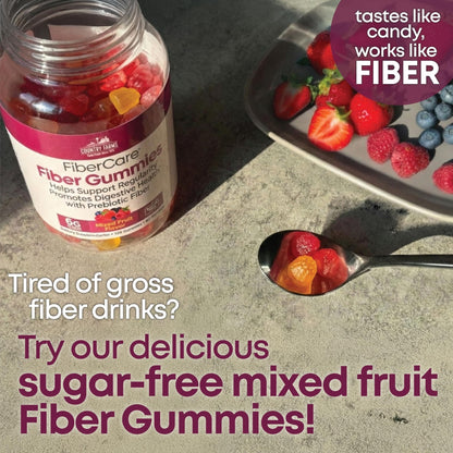 Country Farms Fiber Care Prebiotic Gummies, 6g of Fiber Per Serving, FOS from Beets, Digestive Health, Supports Regularity, Mixed Fruit Flavor - Maple Wellness Supplements
