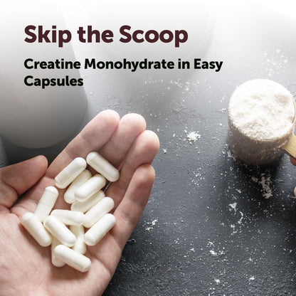 Creatine Monohydrate 5,000mg, 500 Capsules | Pure Creatine Pills – Micronized + Unflavored Powder Source, Easy Absorption | Keto, Non-GMO - Maple Wellness Supplements