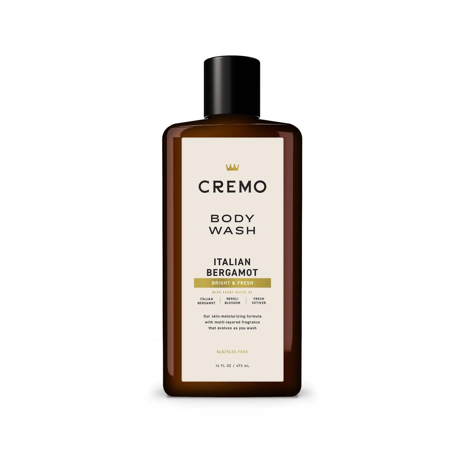 Cremo Body Wash for Men, Rich-Lathering Italian Bergamot, 16 Fl Oz - Maple Wellness Supplements