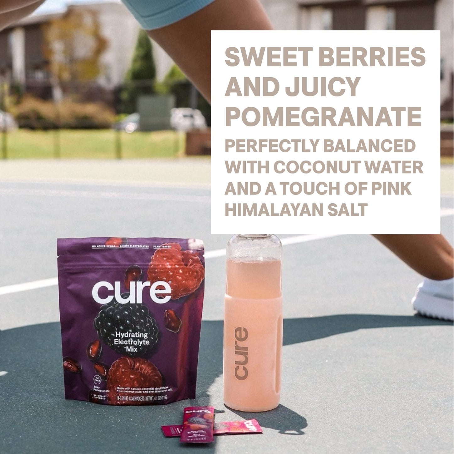 Cure Hydration | Plant-Based Electrolyte Drink Mix | No Added Sugar | FSA-HSA | Dehydration Relief Powder Made with Coconut Water | Non-GMO | Vegan - Maple Wellness Supplements