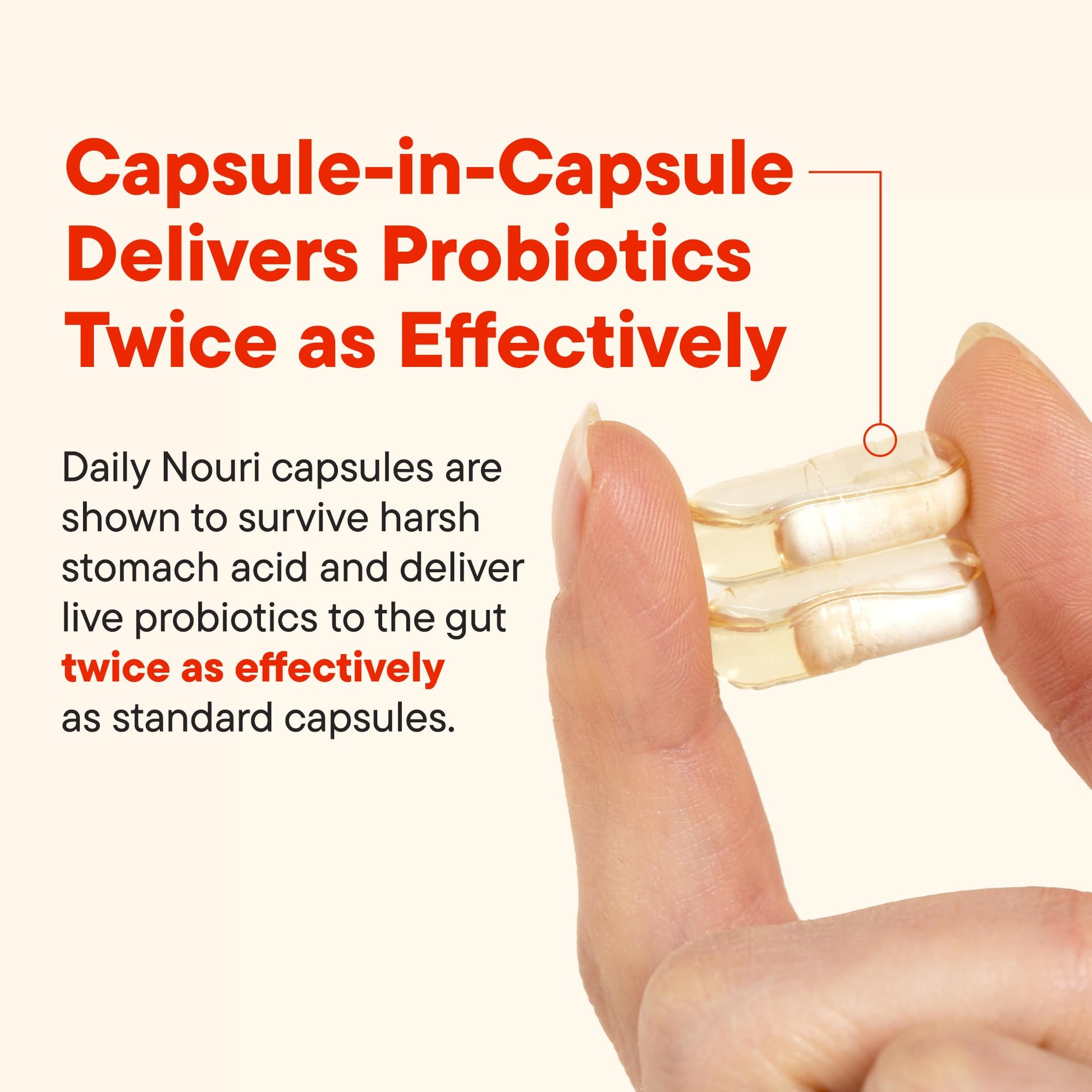 Daily Nouri Digestive Support Probiotics for Women & Men | Bloating & Gas Relief | 3 Clinically Studied Strains + Omega | 30-Day Supply - Maple Wellness Supplements