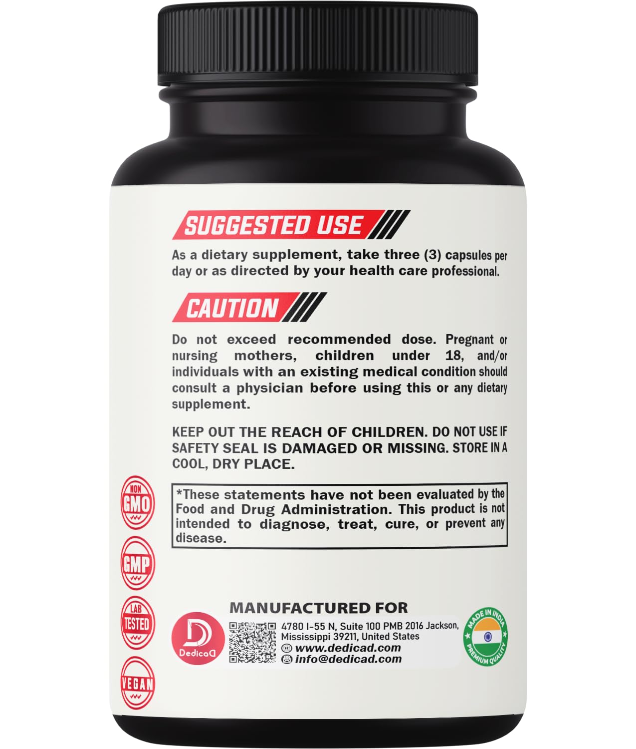 DEDICAD Sweet Wormwood Capsules 1500mg with Black Walnut & Cloves - 240 Vegan Capsules - Artemisia Annua Supplement for Immunity - Maple Wellness Supplements