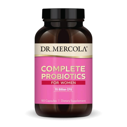 Dr. Mercola Complete Probiotics for Women - Supports Gut, Vaginal & Immune Health - Contains Lactobacillus Strains - Non-GMO, Gluten-Free & Soy-Free - 90 Capsules (90 Servings) - Maple Wellness Supplements