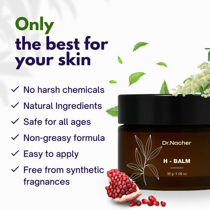 Dr. Nacher H-Balm. Rectal Natural Balm for Fissure, Hem Related discomfort. with Sophora & 12 Herbal Extracts. Soothes Irritation. Fast-Acting. Safe for Sensitive Areas and Postnatal. for Men & Women - Maple Wellness Supplements
