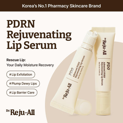 Dr. Reju-All Advanced PDRN Rejuvenating Lip Serum – Hydrating Lip Balm with Lipozip PDRN for Glowy, Dewy Lips - Maple Wellness Supplements