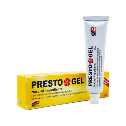 DR. SCHAVIT Presto Gel for Internal and External Hemorrhoids (Piles). A Natural Hemorrhoid Treatment Hemorrhoid Cream. Immediate Relief 25gr - Maple Wellness Supplements