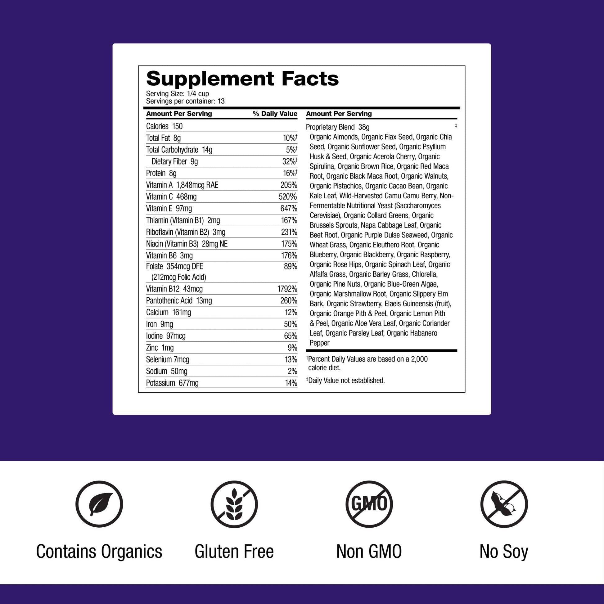 Dr. Schulze's SuperFood Ultra - Plant-Based Superfood Powder for Active Lifestyle Support - Vital Nutrients - Natural Ingredients - Gluten-Free & Dairy-Free - Vegan - 17.4 oz (13 Servings) - 2 Pack - Maple Wellness Supplements