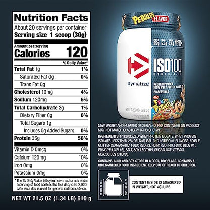 Dymatize ISO100 Hydrolyzed Protein Powder, 100% Whey Isolate, 25g of Protein - Maple Wellness Supplements