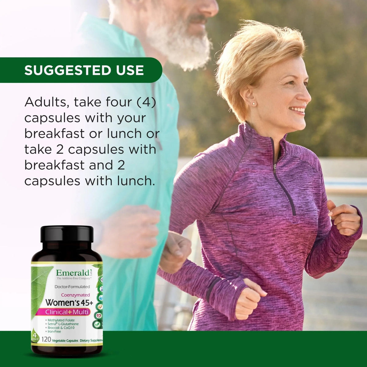 Emerald Labs Women's 45+ Clinical Multi - Multivitamin for Comprehensive Support, Bone & Heart Health* - Designed for Women 45+ - Maple Wellness Supplements