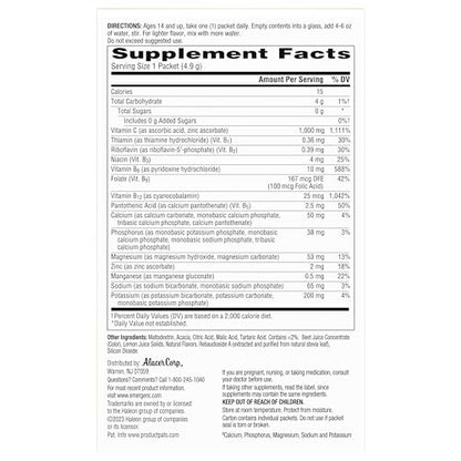 Emergen-C Zero Sugar 1000 mg Vitamin C Powder for Daily Immune Support Caffeine Free Vitamin C Supplements with Zinc and Manganese, B Vitamins and Electrolytes - Maple Wellness Supplements