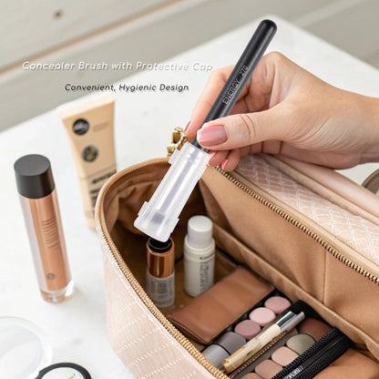 ENERGY Concealer Brush Under Eye Mini Angled Flat Top Kabuki Nose Contour Brush for Concealing Blending Setting Buffing with Powder Liquid Cream Cosmetic Pro Small Makeup Foundation brushes 270 - Maple Wellness Supplements