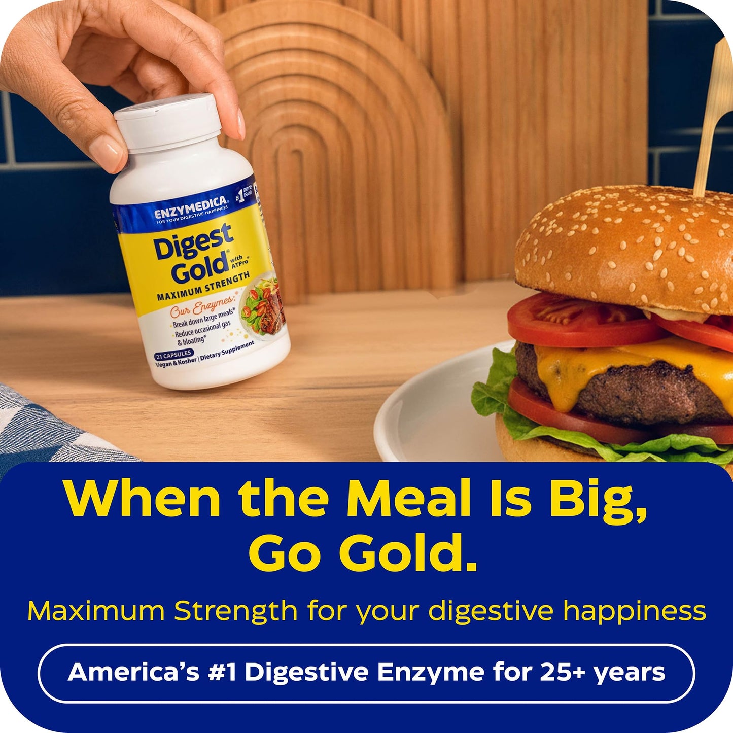 Enzymedica, Digest Gold + ATPro, Maximum Strength Enzymes, 45 Capsules - Maple Wellness Supplements