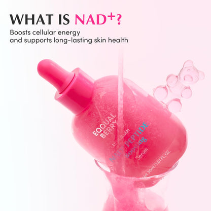 EQQUALBERRY NAD+ Peptide Boosting Serum – Niacinamide 2% + 14 Peptides + Vegan Collagen Anti-Aging Korean Skincare Face - Maple Wellness Supplements