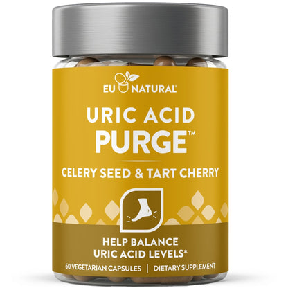 Eu Natural Purge Uric Acid Flush - Eat & Drink What You Want - Uric Acid Support for Joints & Mobility with Celery Seed - Maple Wellness Supplements