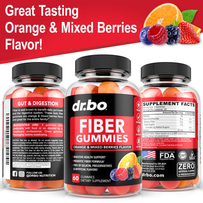 Fiber Gummies for Adults & Kids - Tasty Gummy Prebiotic Fiber Supplement for Max Digest - Maple Wellness Supplements