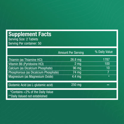 Fitina Brain Supplements for Memory and Focus with Vitamin B6 & Thiamine — High-Dose B Vitamins Nervous System and Cognitive Health Support, Daily Supplement Formula for Adults, 60 Tablets (3-Pack) - Maple Wellness Supplements