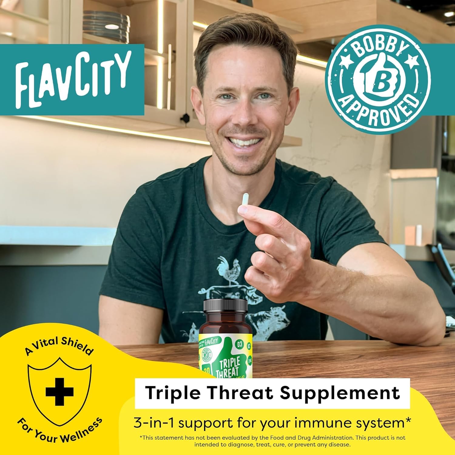 FlavCity Vitamin D3, K2 & Zinc - Triple Threat Supplement - Daily or Seasonal Immune Support - Vitamin D with K2 for Enhanced Absorption - Maple Wellness Supplements
