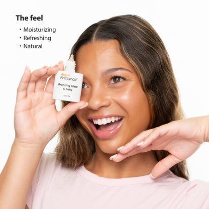 Frilliance Hydrating Go-To Glow, Bronzing Glaze Drops, Cruelty-Free Hypoallergenic for Teens of All Skin Types, 30 ml / 1 fl oz - Maple Wellness Supplements
