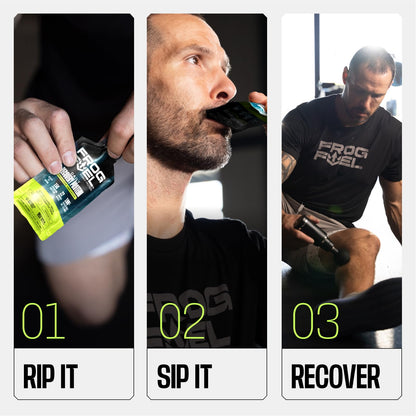 Frog Fuel Power Energized Complete Protein Shot, 15g, Nano Hydrolyzed & Grass Fed, 80mg Caffeine, Gluten Free, Fat & Sugar Free, 22 Amino Acids, - Maple Wellness Supplements