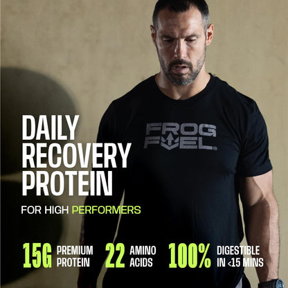 Frog Fuel Power Regular Complete Liquid Protein Shot, 15g, Nano Hydrolyzed & Grass Fed Collagen, Post Workout, Gluten Free, Fat & Sugar Free - Maple Wellness Supplements