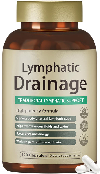 FRZVEO Lymphatic Drainage Capsules, 120 Capsules New Maximum Potency Formula 2 Month Supply with Dandelion Extract, Cleavers Extract - Supports Cellulite Reduction, Lymphatic Drainage & Immune Health - Maple Wellness Supplements