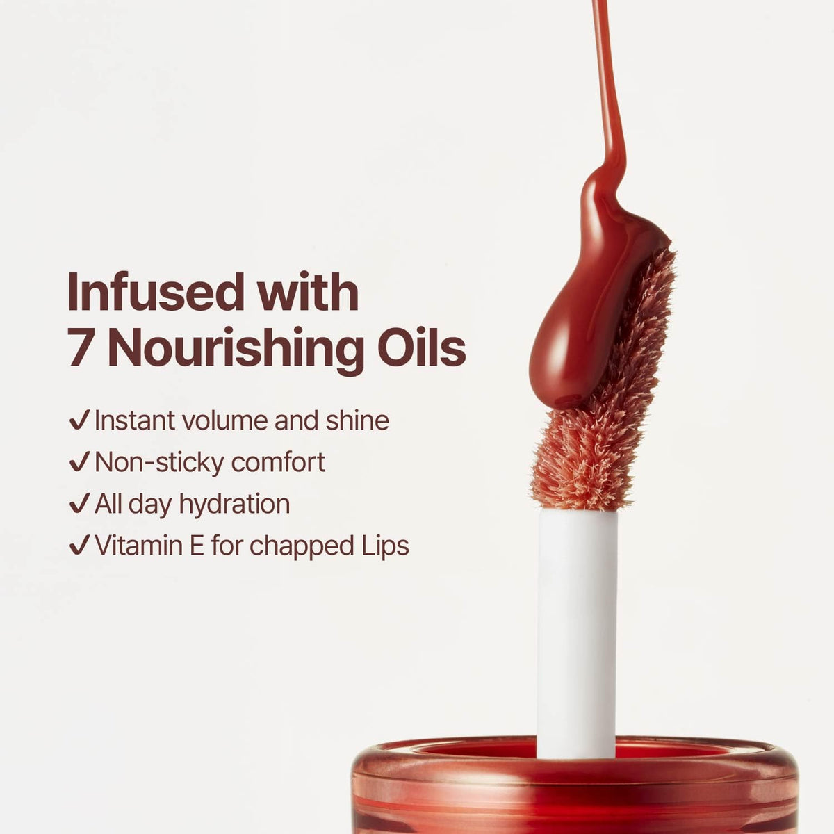 fwee 3D Voluming Gloss 70% (Rich) | Lychee 70% | High Shine, Non-Sticky Lip Gloss for Makeup | Long-Lasting, Moisturizing Gel Formula | 30%, 70% Pigment Options | 5.3g - Maple Wellness Supplements
