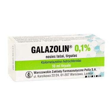 Galazolin 0.1% nasal drops, 10 ml - Maple Wellness Supplements
