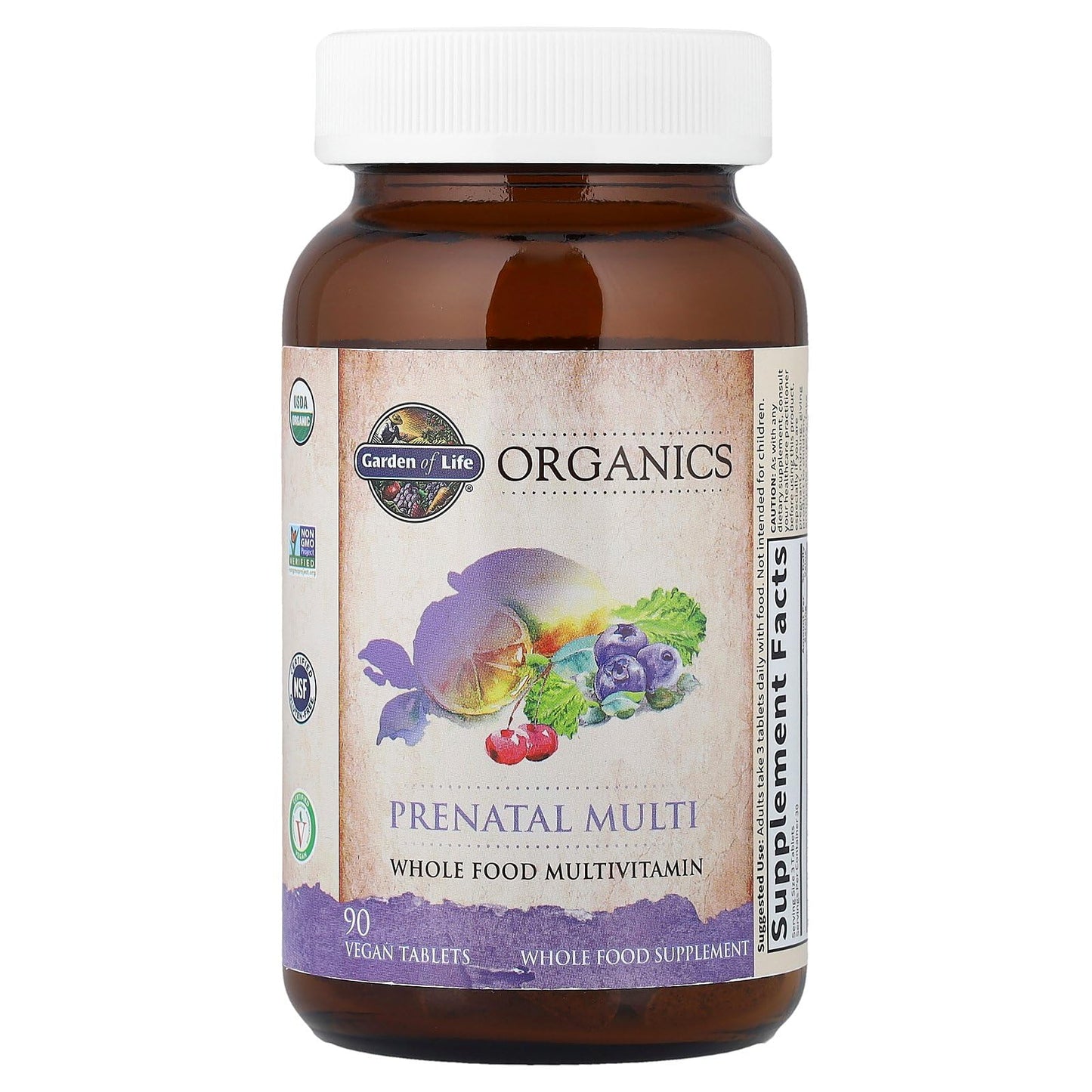 Garden of Life Organics Prenatal Multivitamin with Folate, B6, B12, D3 & Iron – Prenatal Vitamins for Women with Energy Metabolism Support for Healthy Fetal Development - Maple Wellness Supplements