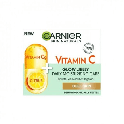 Garnier 98% Natural Vitamin C Glow Jelly Moisturizing Gel 48H Hydration 50Ml - Maple Wellness Supplements