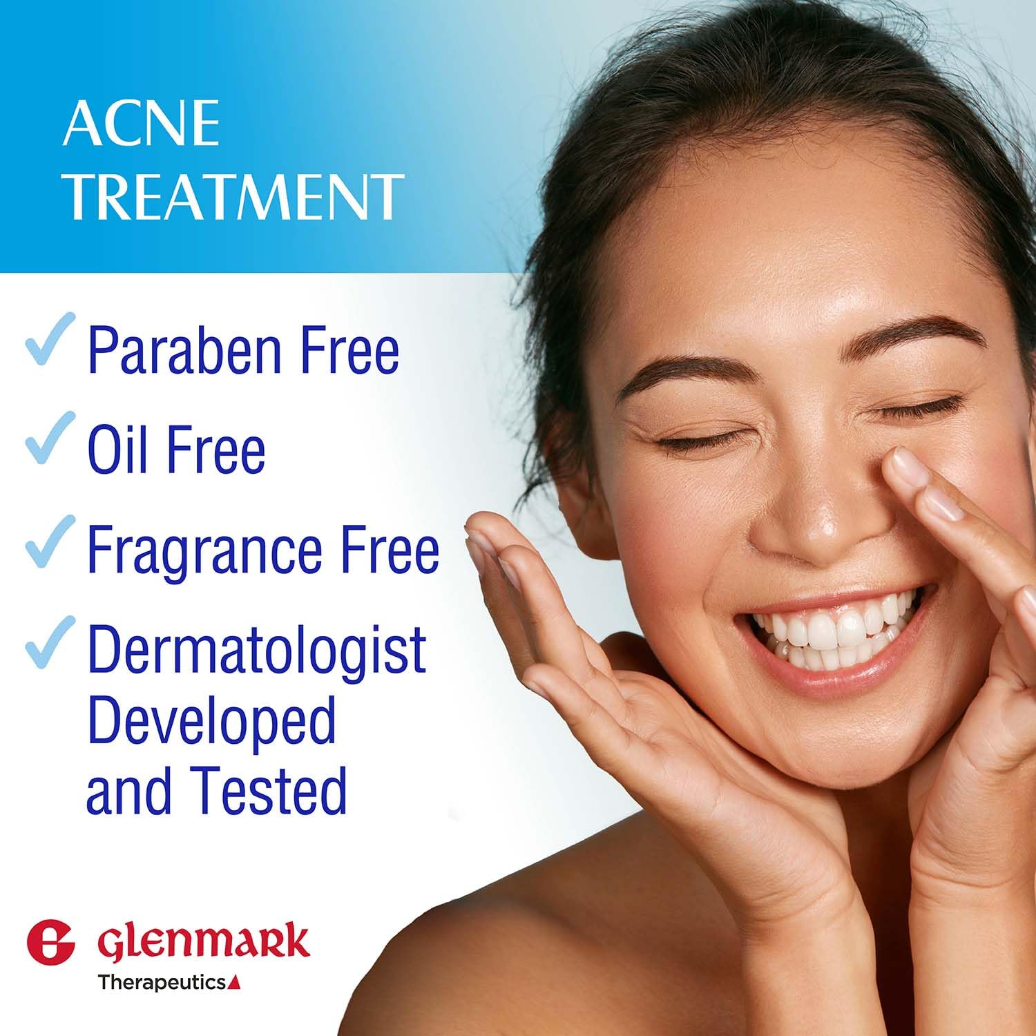Glenmark Therapeutics Adapalene Gel 0.1% Acne Treatment, Paraben Free Topical Retinoid Cream for Face - Maple Wellness Supplements