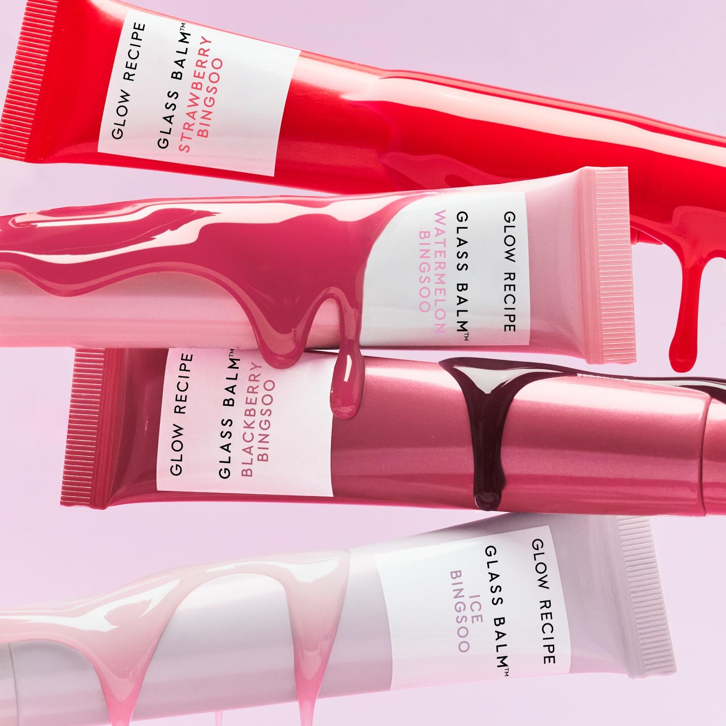 Glow Recipe Glass Balm Lip Treatment - 12Hr Hydrating Lip Balm & Moisturizer with Hyaluronic Acid to Smooth, Plump & Protect from Dryness - Sheer Soft Pink Tint, Watermelon Bingsoo (15 ml) - Maple Wellness Supplements