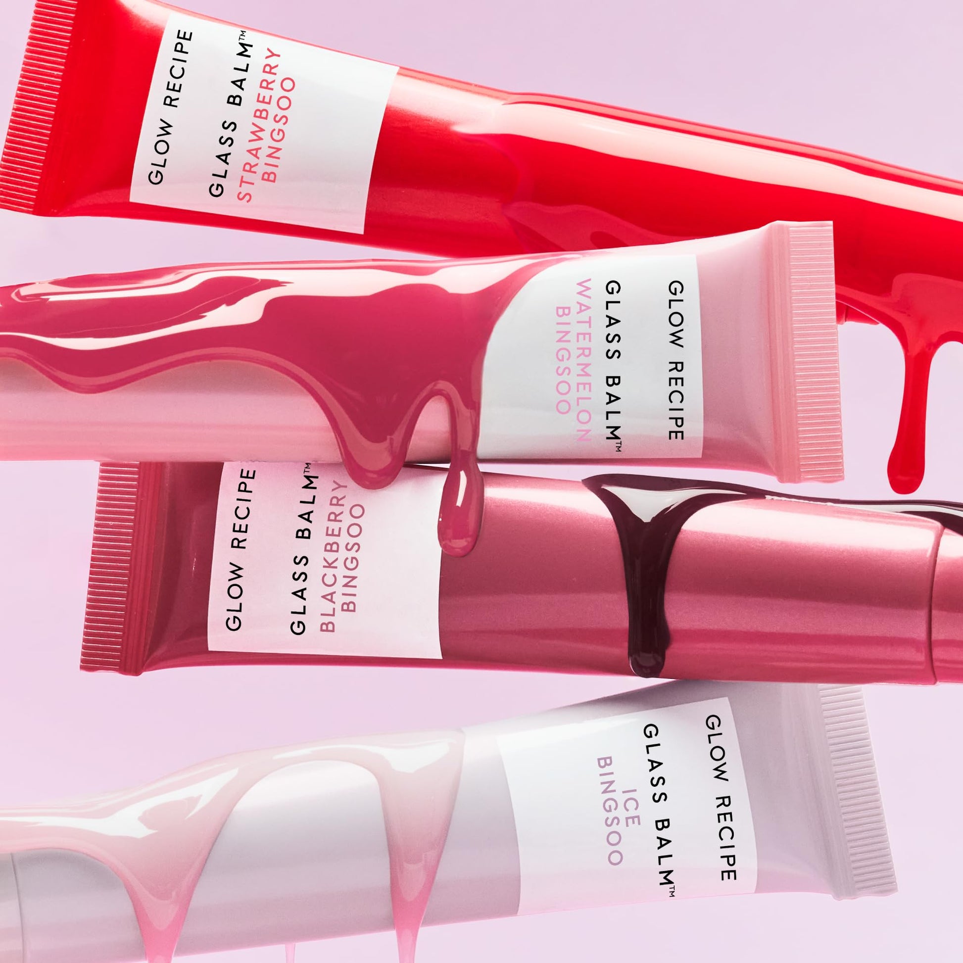 Glow Recipe Glass Balm Lip Treatment - 12Hr Hydrating Lip Balm & Moisturizer with Hyaluronic Acid to Smooth, Plump & Protect from Dryness - Sheer Soft Pink Tint, Watermelon Bingsoo (15 ml) - Maple Wellness Supplements