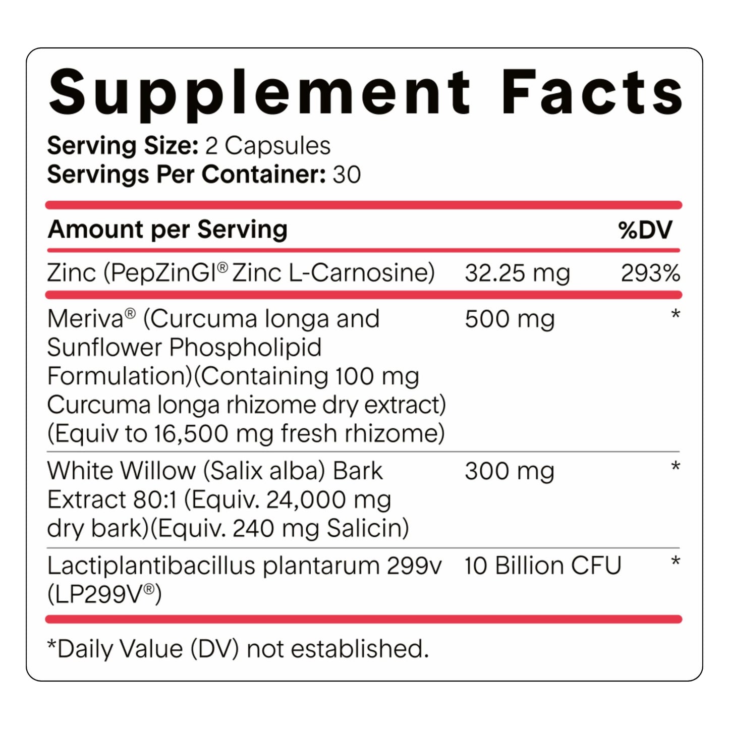 Goodness Lover Inflammation Pro, with 10 Billion CFU for Digestive Support, Curcumin, White Willow bark Extract, Zero fillers, Vegan, 30 Servings - Maple Wellness Supplements