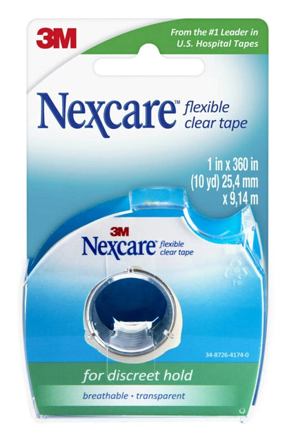GoodSense Extra Strength 500mg Acetaminophen Caplets 50 Count & Nexcare Flexible Clear 1 Inch x 10 Yard Waterproof Transparent Tape 1 Roll - Maple Wellness Supplements