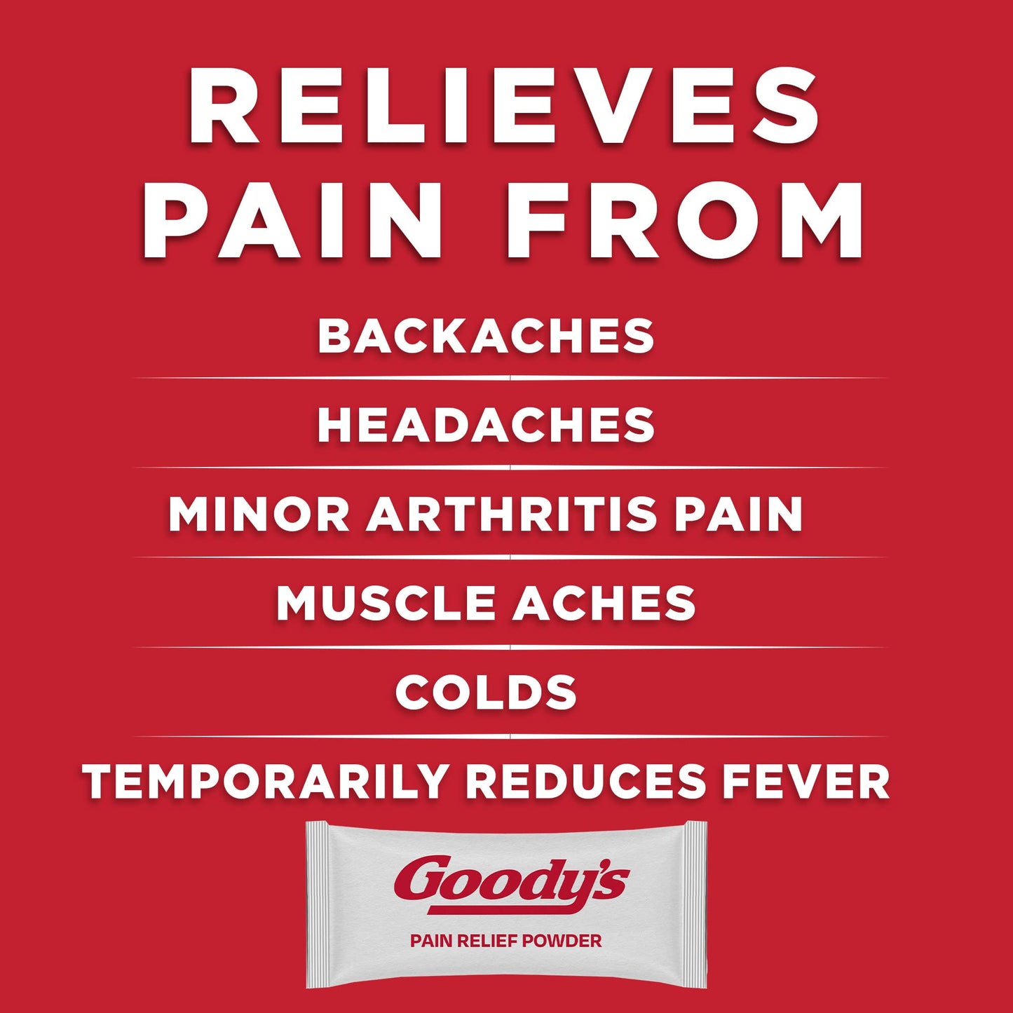 Goody's Body Ache & Back Pain Relief Powder, Dual Action with Acetaminophen & Aspirin, Caffeine-Free, 6 Count, Pack of 12 - Maple Wellness Supplements