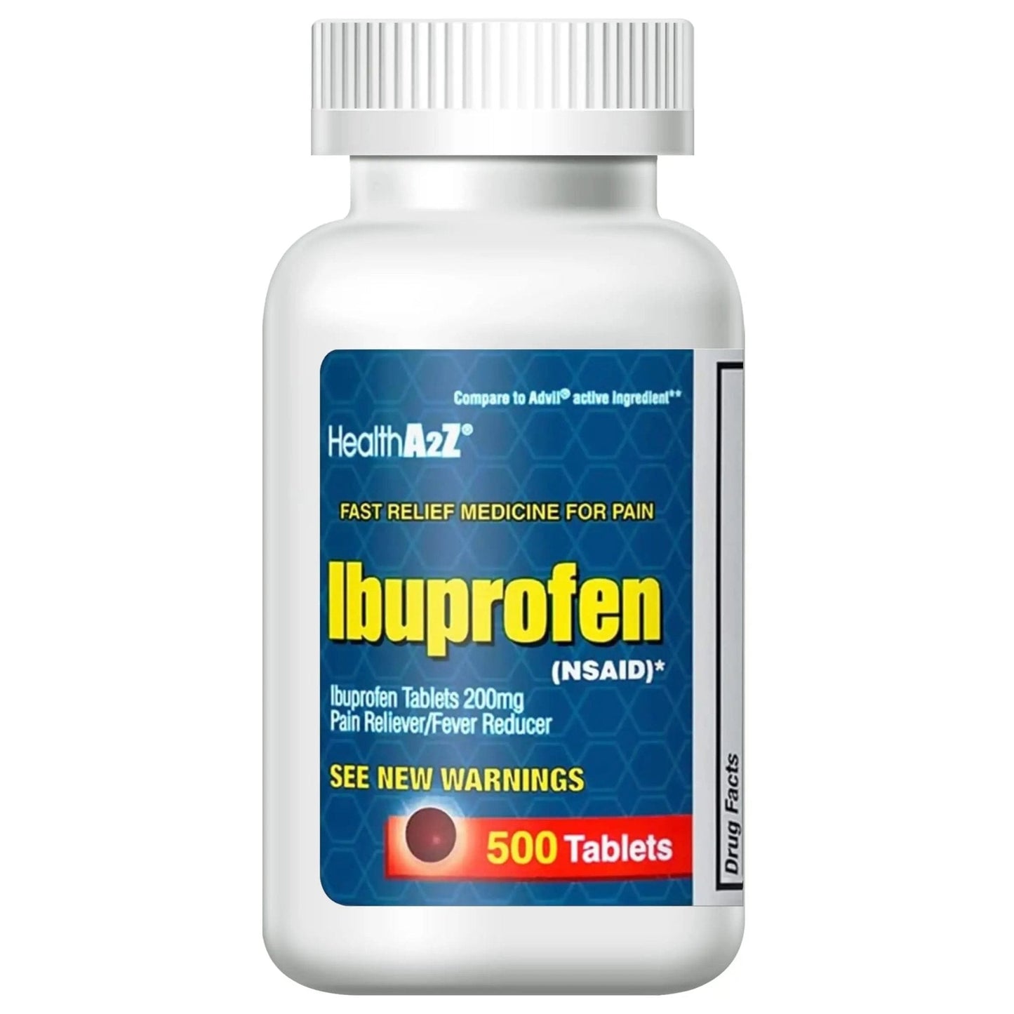 HealthA2Z Ibuprofen 200mg Tablets | Pain Reliever & Fever Reducer | 750 Total Tablets (250 Counts + 500 Counts) | Pain Relief for Headache, Muscle Pain, Joint Pain & Inflammation - Maple Wellness Supplements