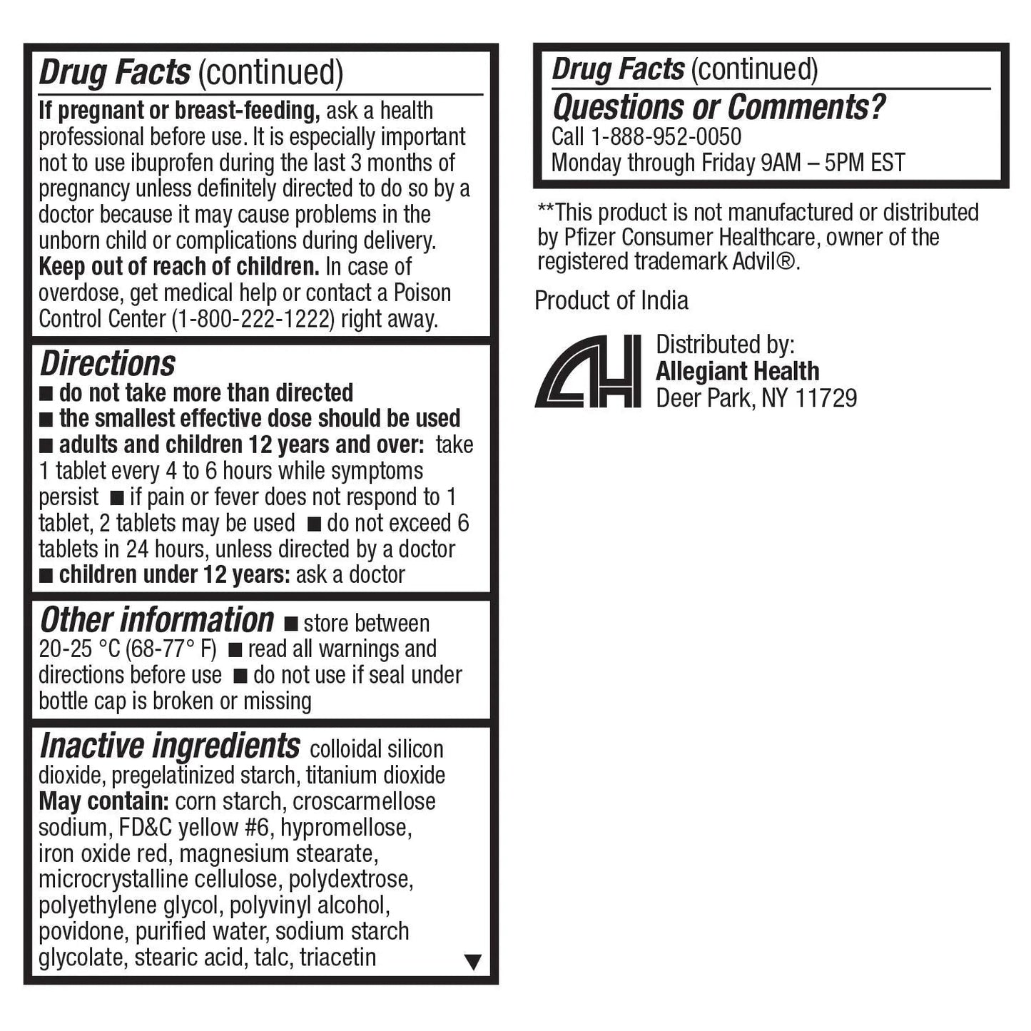 HealthA2Z® Ibuprofen Caplets 200mg | Pain Reliever & Fever Reducer | 24 Packs of 30 Tablets (720 Tablets Total) | Value Pack | NSAID - Maple Wellness Supplements